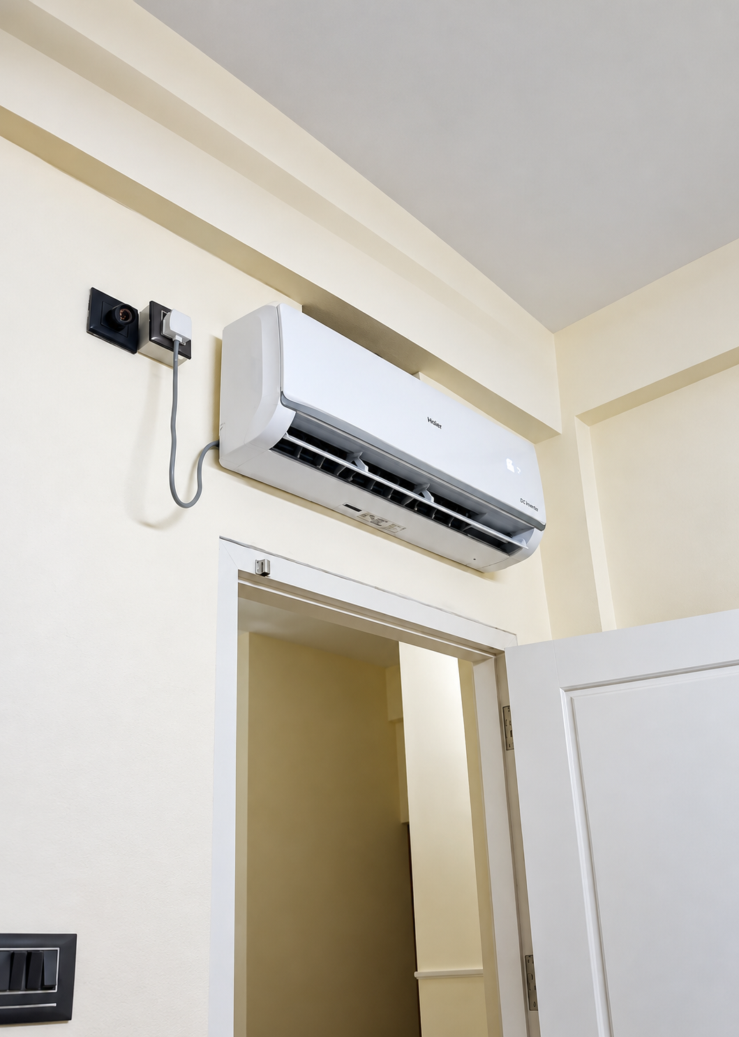 Modern Split AC Above Doorway